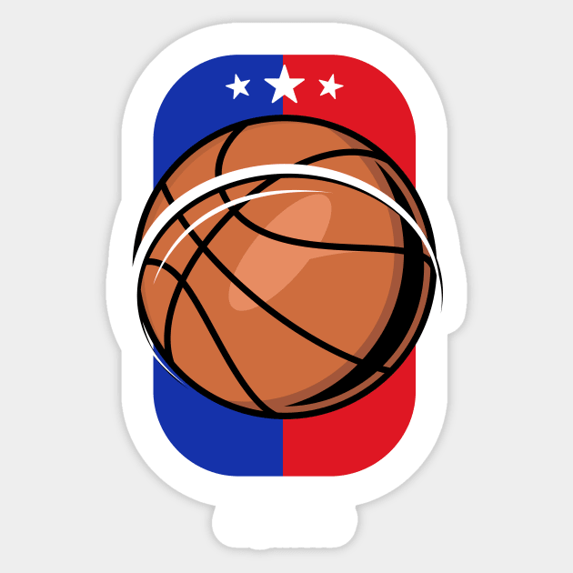 Bigger THan Basket Ball Sticker by ARTSYILA